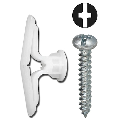 L.H. Dottie #8 Nylon Toggle Anchor Kit W/ Pan Head Combo Head Screws (Tuff Pack)